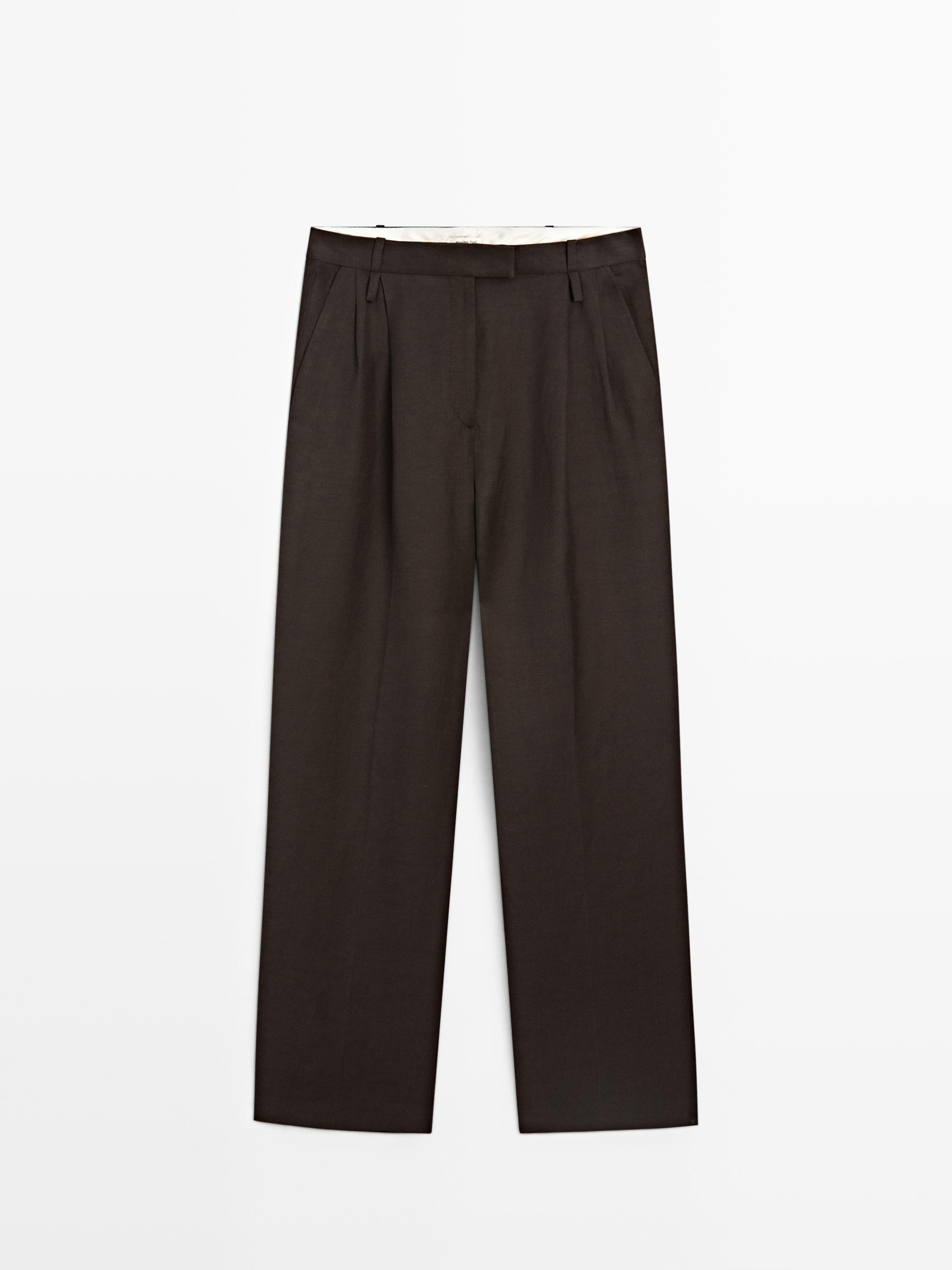 NEW VIEW LOOK
Darted trousers with belt loops - STUDIO
    
 £149  Colour:  Brown  Add to basket | Massimo Dutti UK