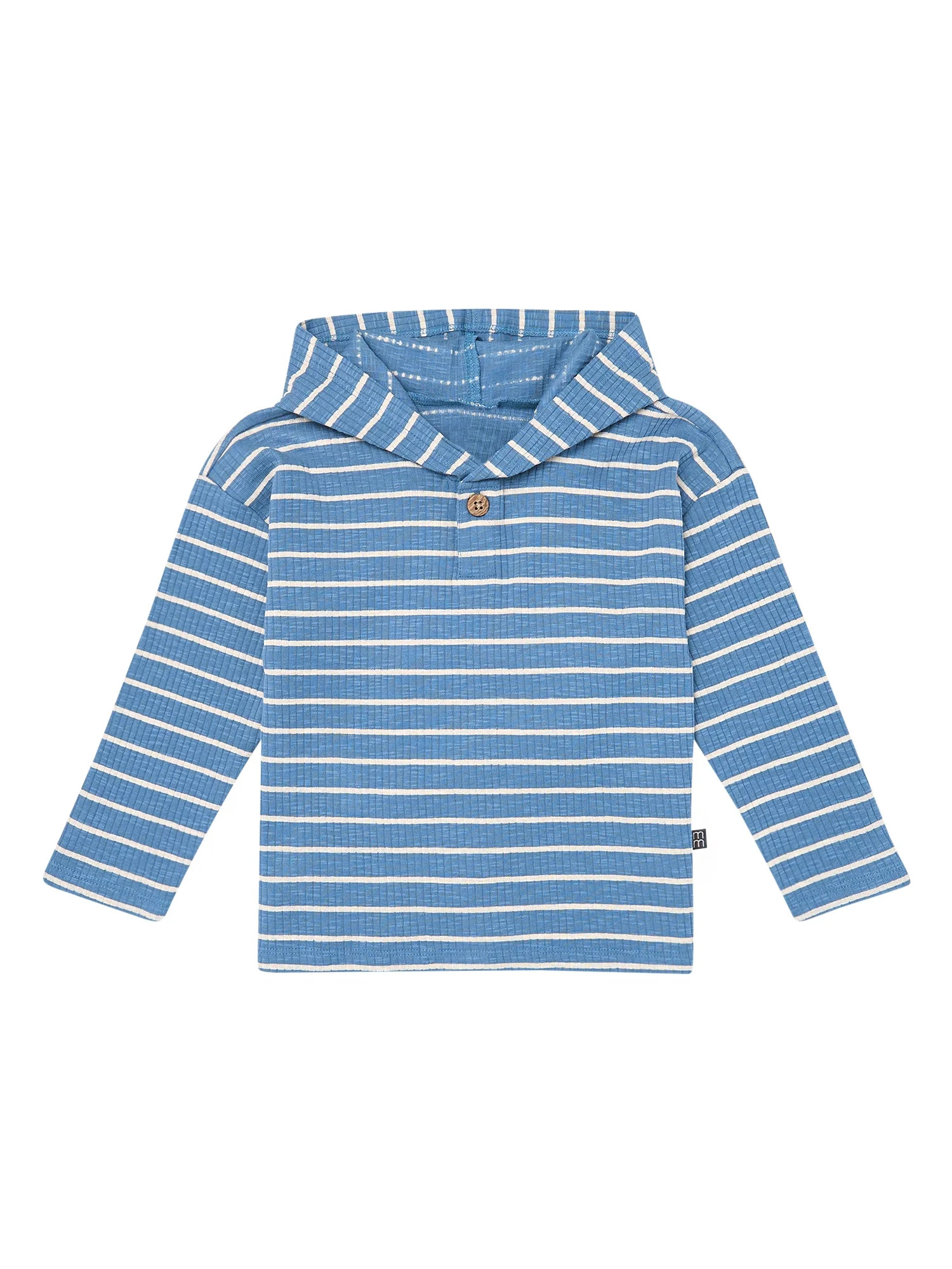 Modern Moments by Gerber Toddler Boy Organic Long Sleeve Hooded Henley Tee, Sizes 12 Months - 5T | Walmart (US)