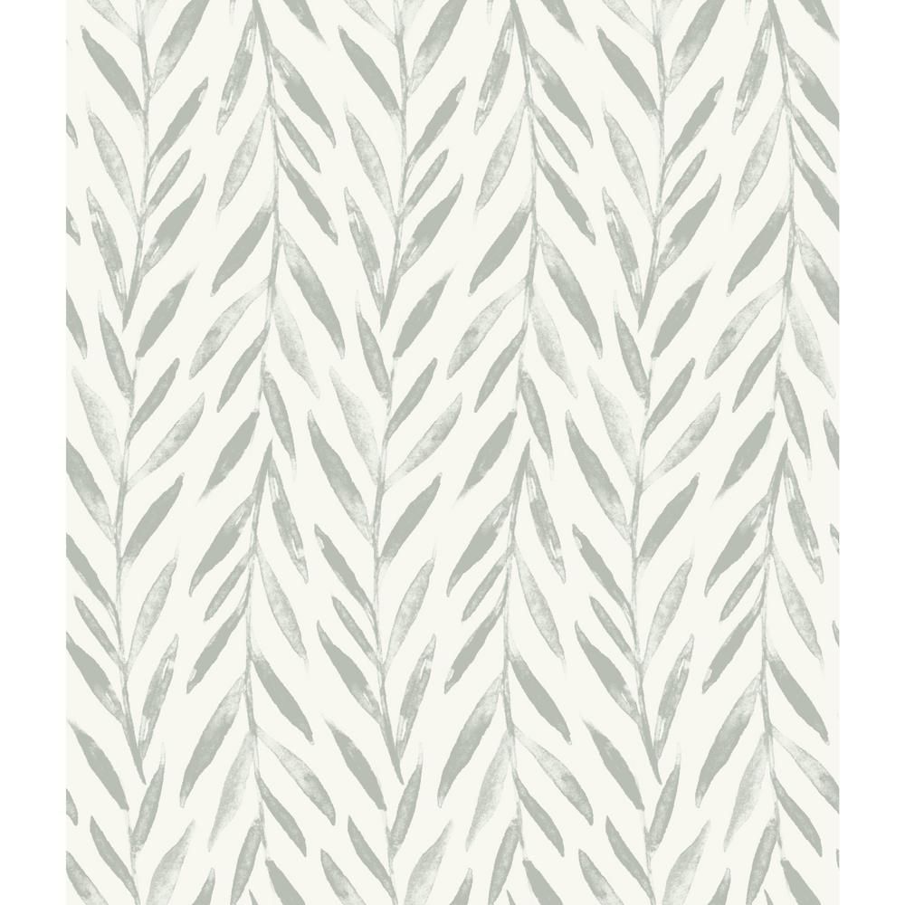 Magnolia Home by Joanna Gaines Willow Grey Paper Peel & Stick Repositionable Wallpaper Roll (Cove... | The Home Depot
