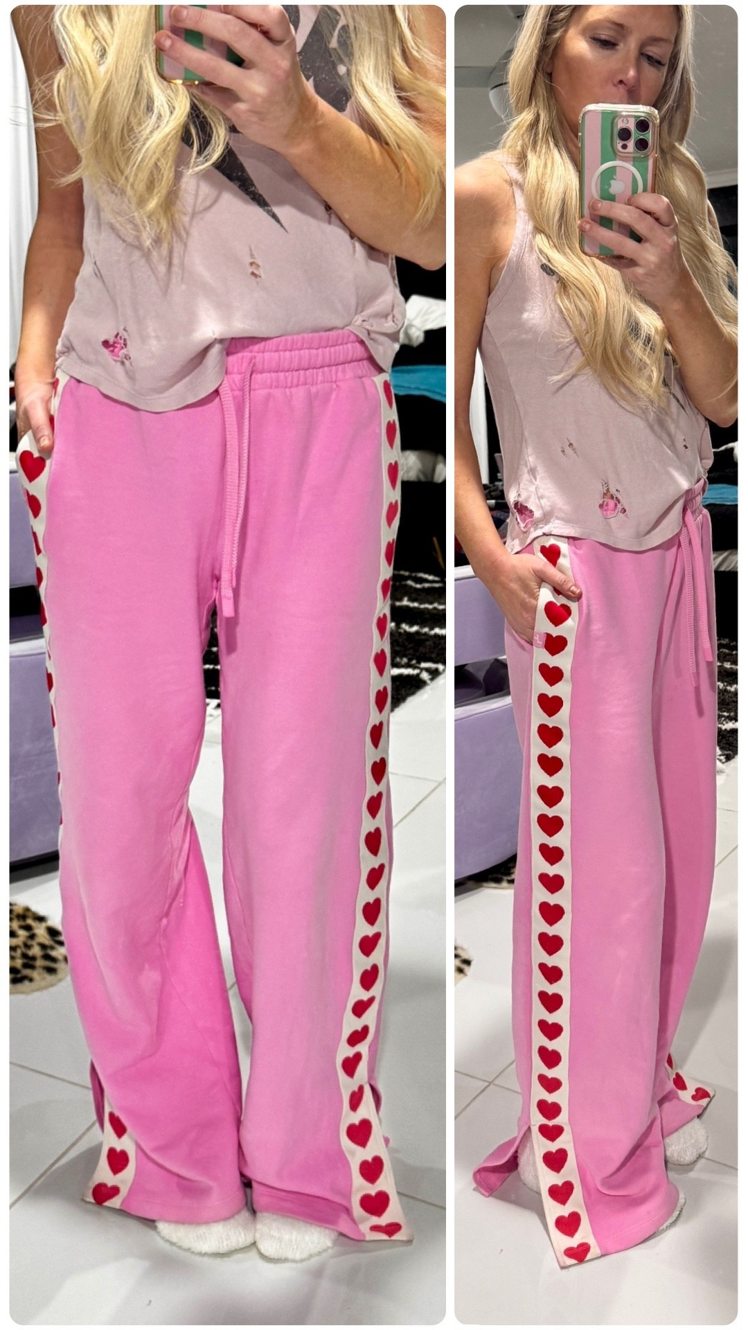 Cute sweatpants alert!! I’m wearing an XS and I normally wear a small. They fit great are so comfortable and people keep asking where I got them. 💗 

#LTKootd #LTKValentine