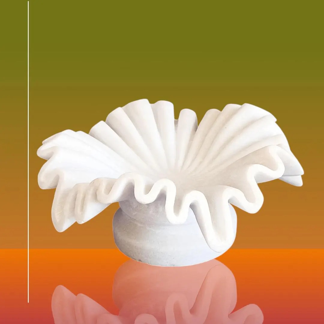 Decorative Marble Scallop Bowl , Ruffled Marble Bowl, Flower Bowl , Fruit Bowl , Jewelry Dish, Bi... | Etsy (US)