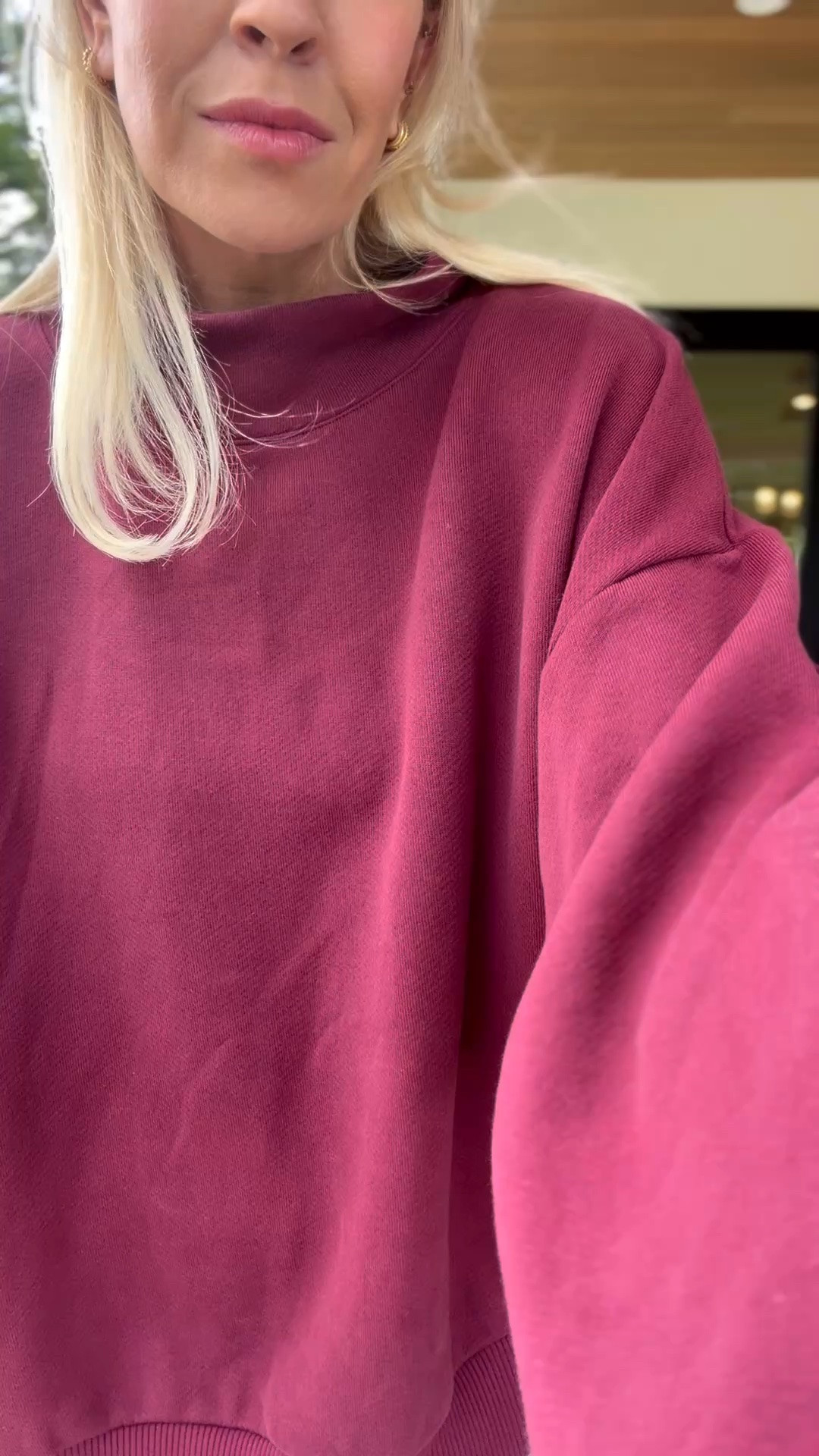 I’m wearing a size medium! Super comfy feeling mock neck that’s new to target!