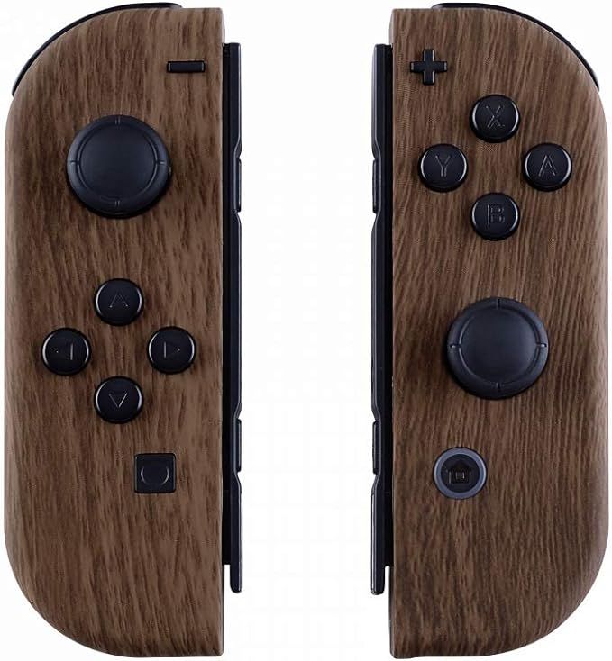 eXtremeRate Soft Touch Grip Wood Grain Joycon Handheld Controller Housing with Full Set Buttons, ... | Amazon (US)
