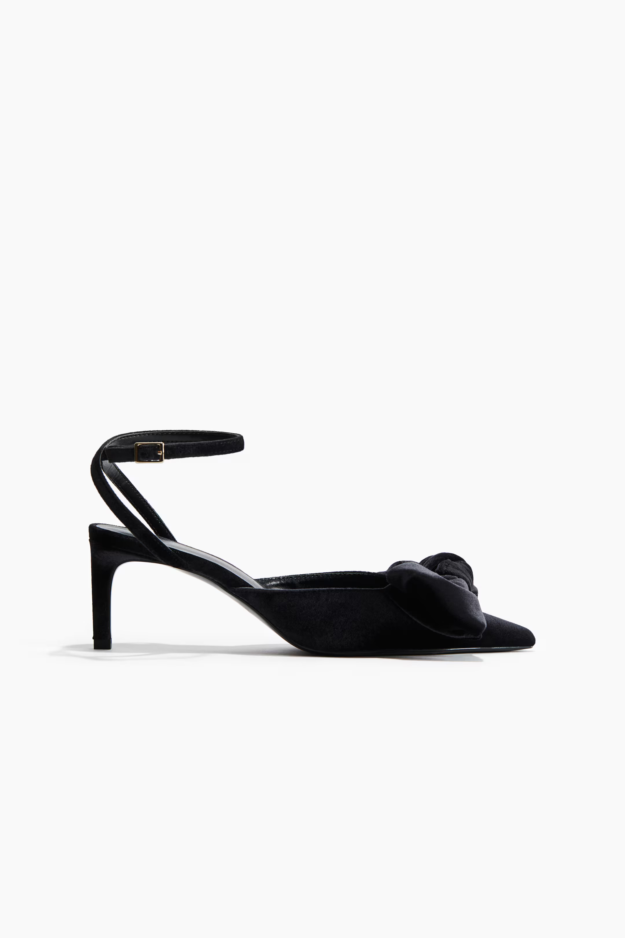 Bow-detail velour court shoes | H&M (UK, MY, IN, SG, PH, TW, HK)