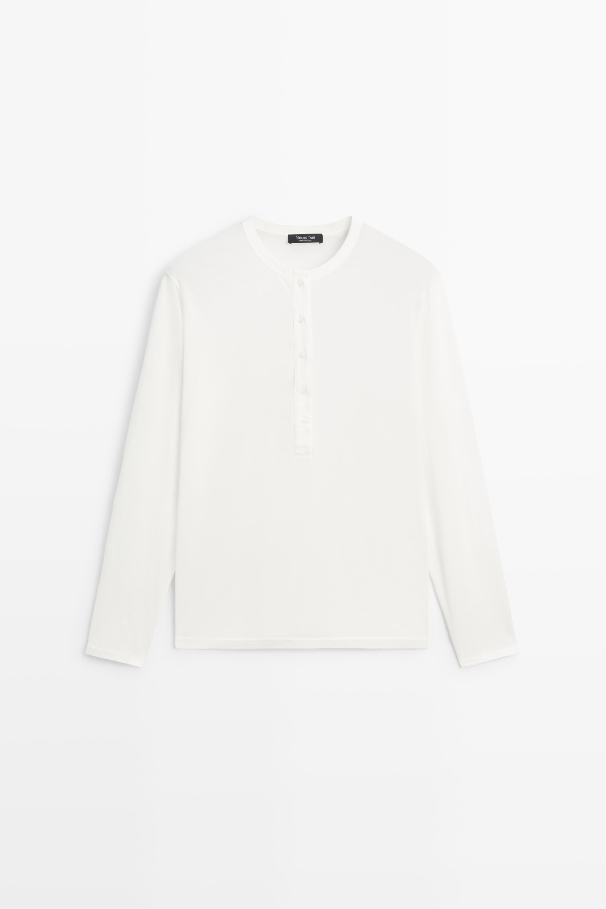 100% cotton long sleeve T-shirt | Massimo Dutti US