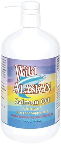 Wild Alaskan Dog Food Supplement, Salmon Oil, Omega-3, 32-Ounce Plastic Jar | Amazon (US)
