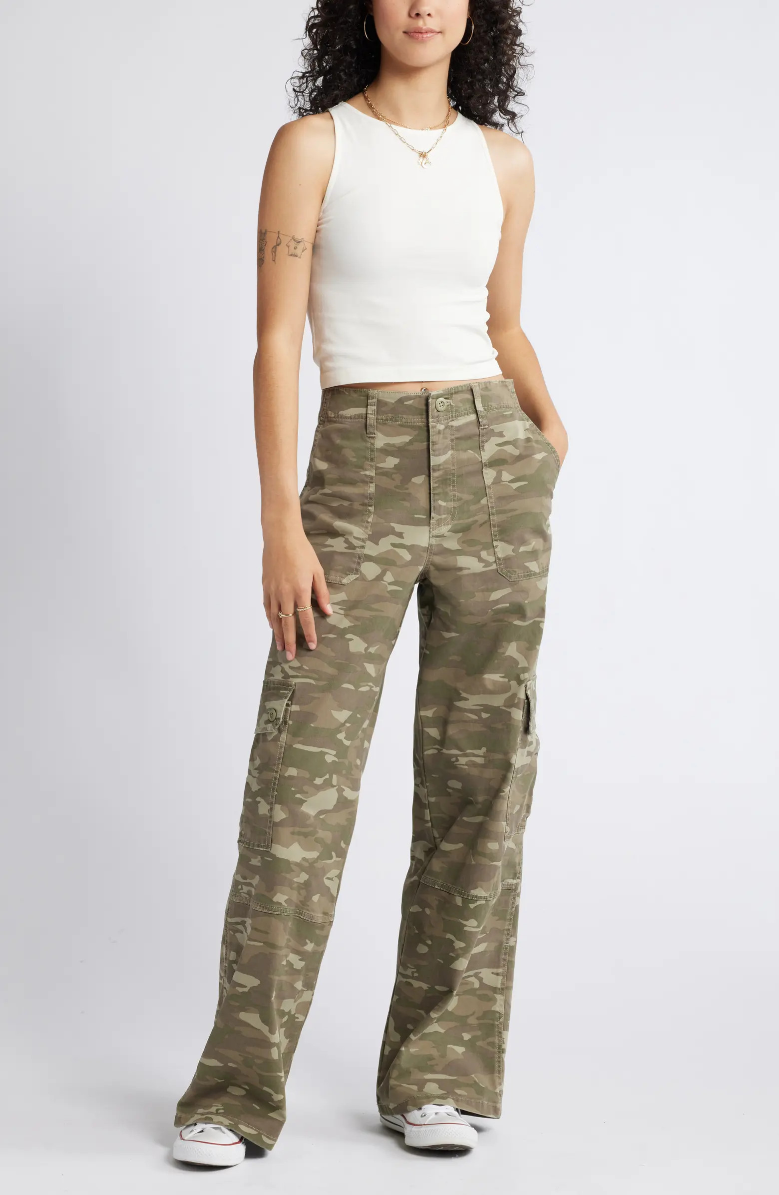 BP. Twill Wide Leg Cargo Pants | Nordstrom | Nordstrom