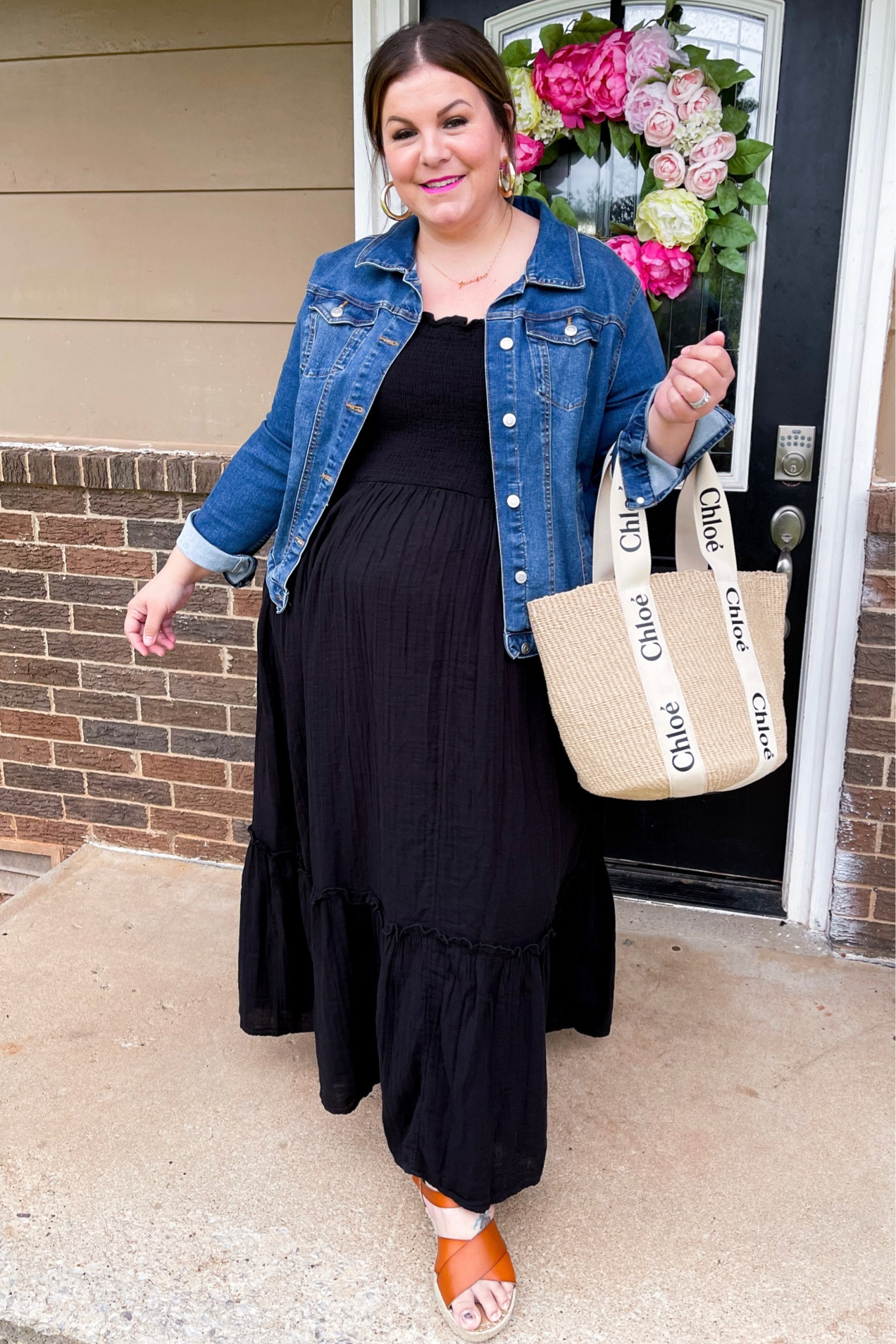 I’ve been waiting for this Walmart plus size maxi dress to be released online in black! 🙌🏻 A denim jacket + black maxi dress outfit combo is classic and a summer staple! This dress runs fairly big in my opinion, I’m wearing the 2X. Jacket is XXXL and true to size. 

#LTKcurves #LTKunder50 #LTKFind