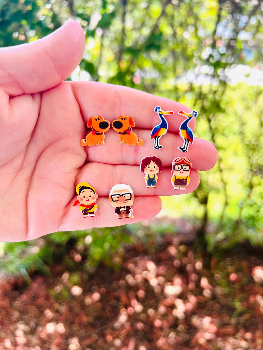 Adventuring Family Stud Earrings: UP Earrings, Pixar, Kevin, Handmade Nickel Free - Etsy | Etsy (US)