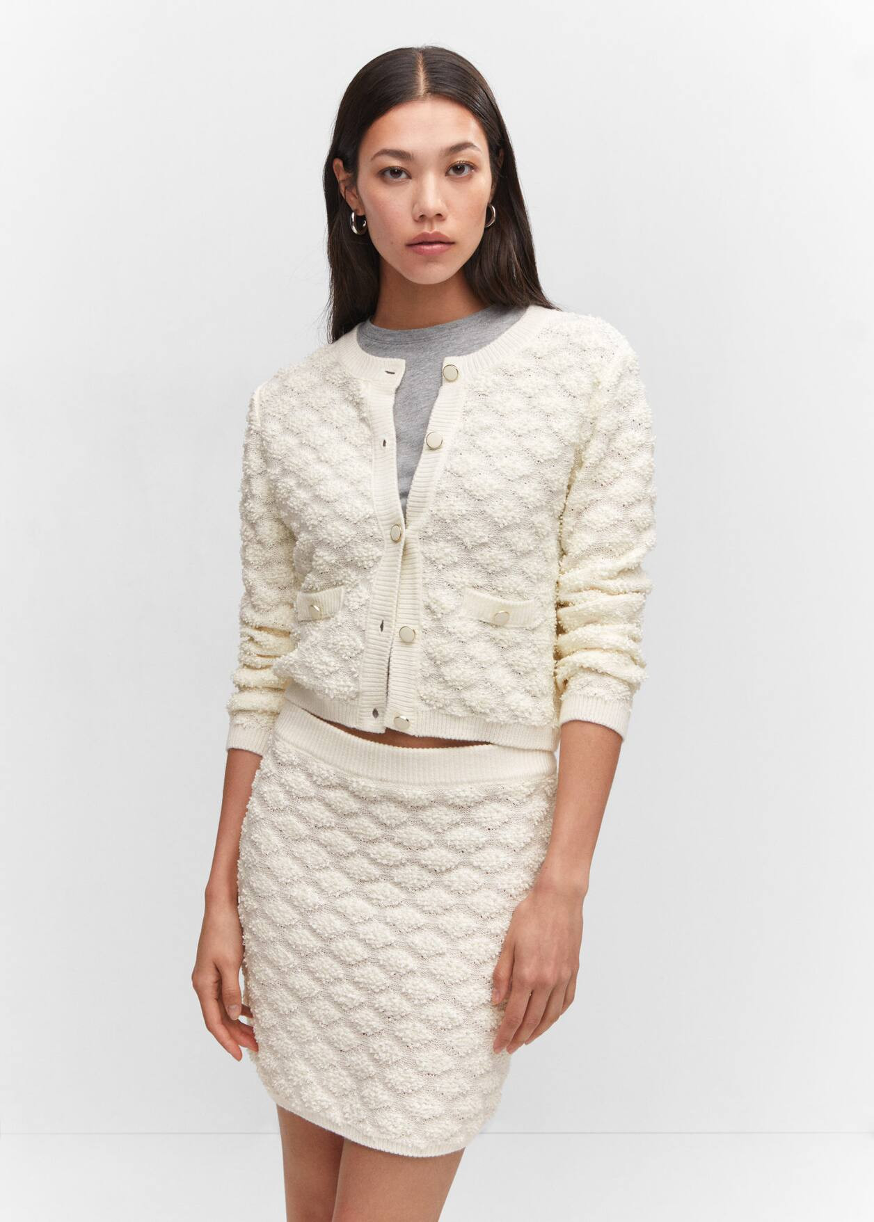 Textured knitted miniskirt | MANGO (UK)