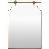 Livabliss Jessika GAJE-001 Mirror, Manufactured Wood; Iron in Gold, Size: 36"H x 29"W x 1"D by DecoratorsBest | DecoratorsBest