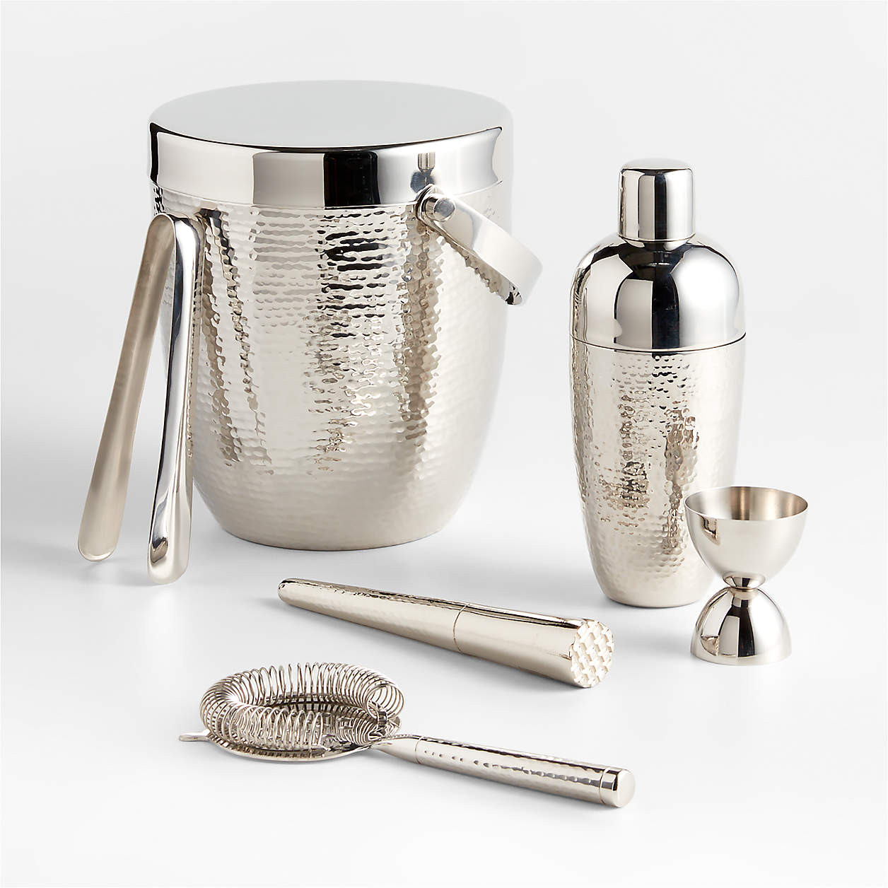 Graham Hammered Metal Cocktail Shaker + Reviews | Crate & Barrel | Crate & Barrel