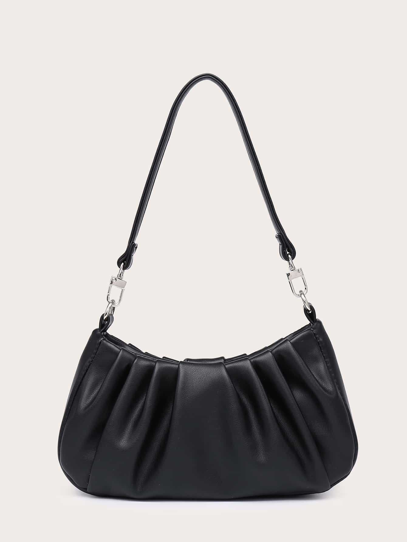 Minimalist Ruched Design Shoulder Bag | SHEIN