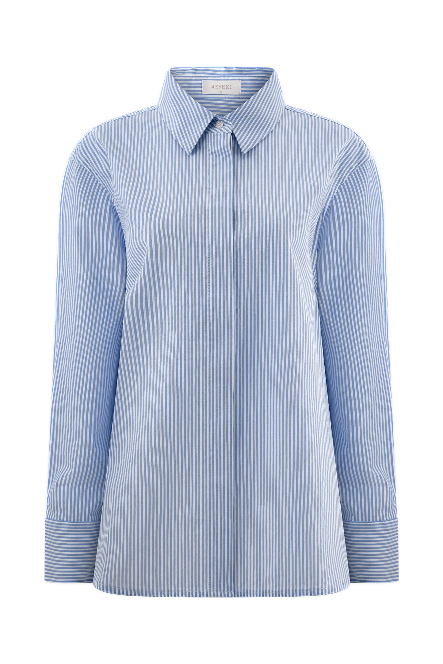 Hansen Oversized Shirt - Blue Pinstripe | MESHKI US