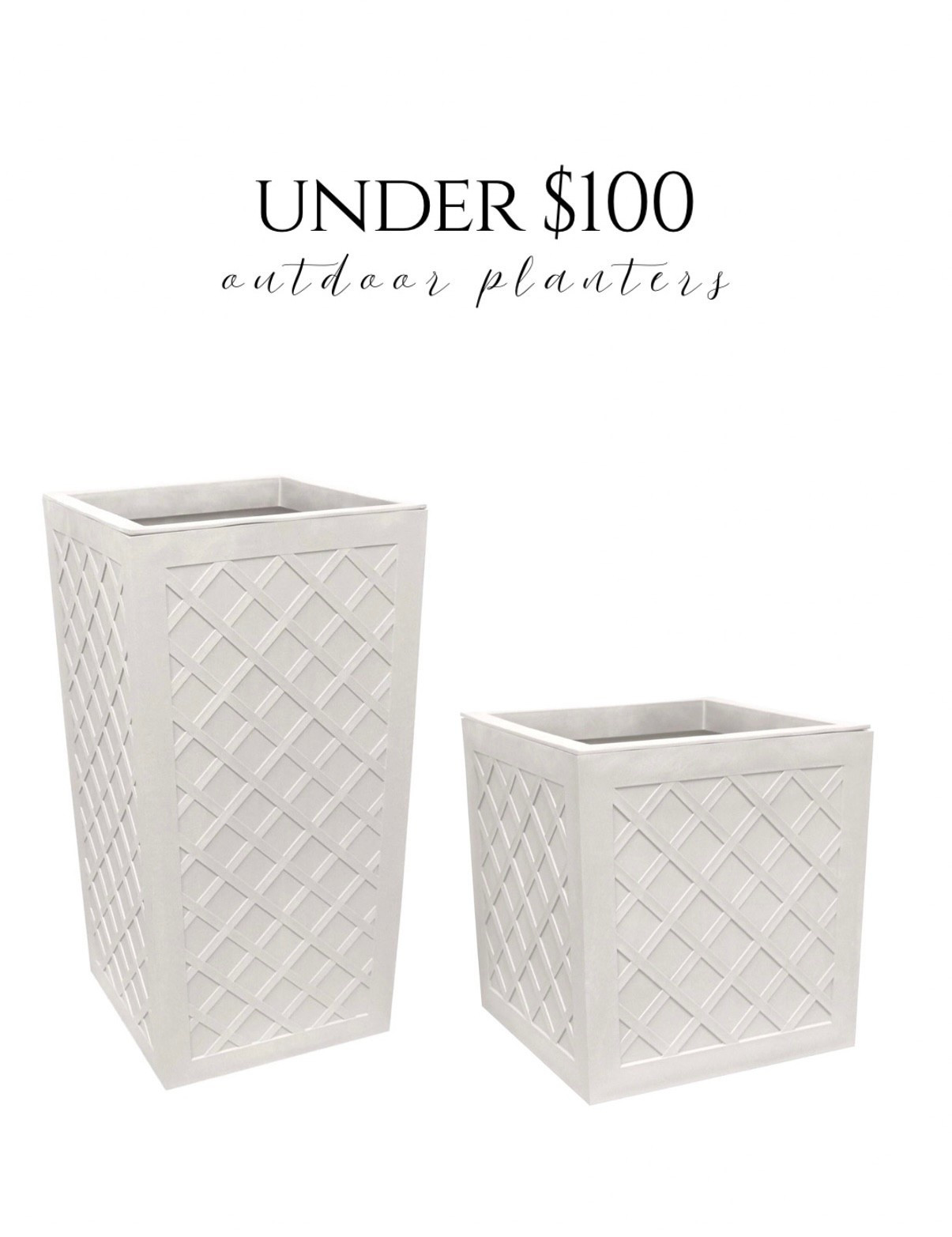 Love these classic planters! 😍 Under $100! 

Outdoor planters patio decor white planter affordable planters lattice planter trellis outdoor pots 

#LTKSaleAlert #LTKHome