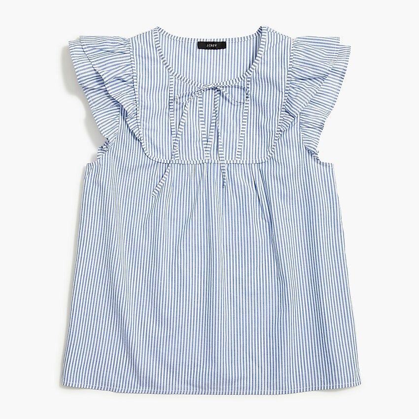 Flutter top with bib trim | J.Crew Factory