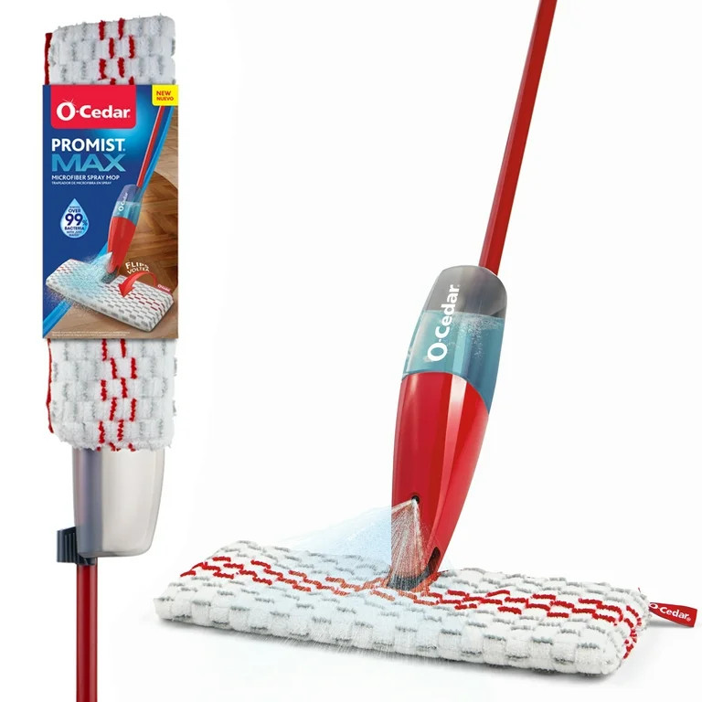 O-Cedar ProMist MAX Microfiber Spray Mop with Refillable Bottle and 180-Degree Flipping Head | Walmart (US)