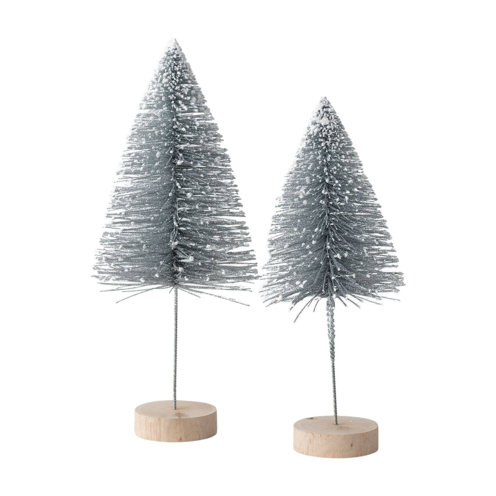 Sullivans Silver Bottle Brush Trees with Snow - Set of 2 | Walmart (US)