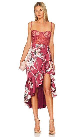 Take A Slip Dress in Burgundy Floral | Revolve Clothing (Global)