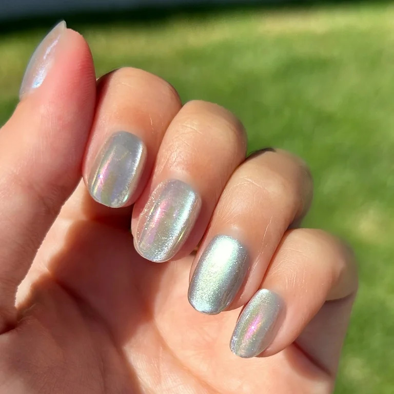 Olive & June Instant Mani Round Extra Short Press-On Nails, Lavender Shimmer, 42 Pieces - Walmart... | Walmart (US)