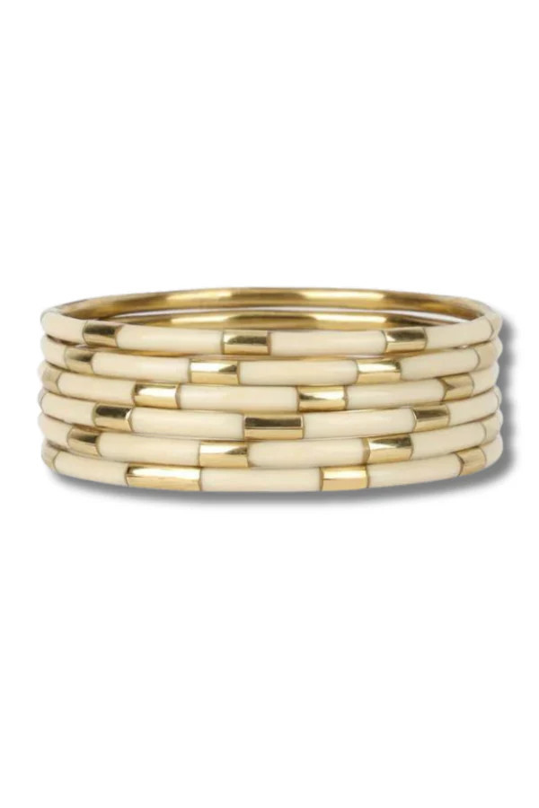 BudhaGirl Veda Ivory Bangle Bracelets Set of 6 | The Willow Tree