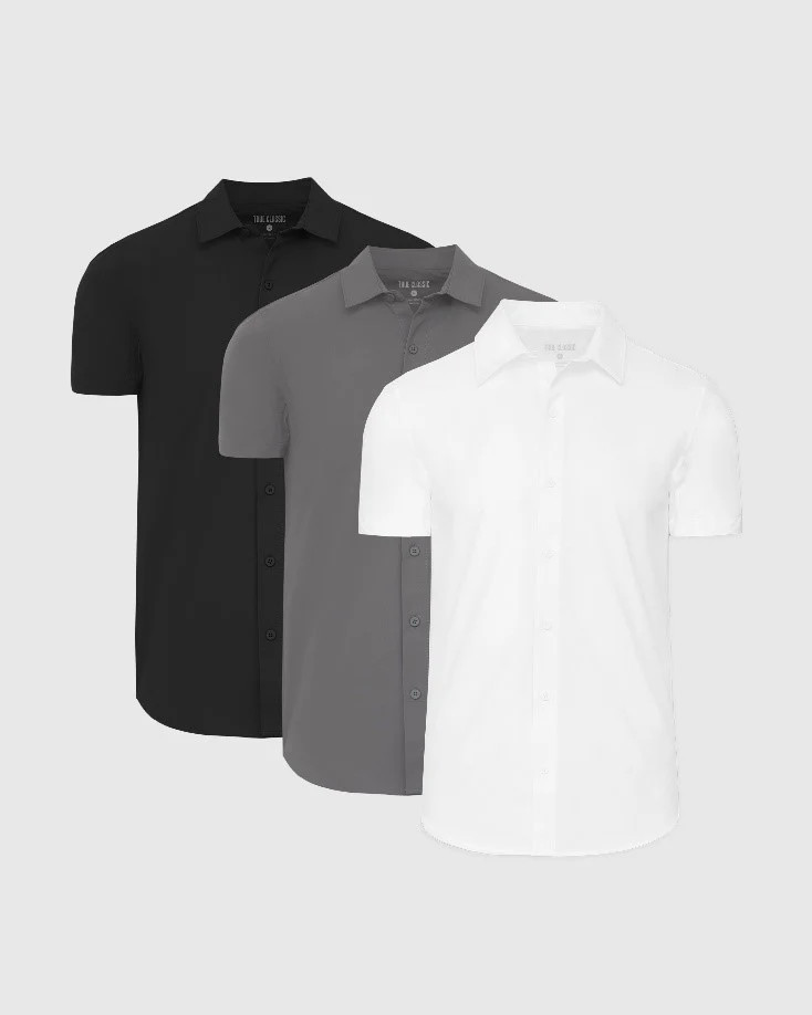 Staple Short Sleeve Commuter Shirt 3-Pack | True Classic