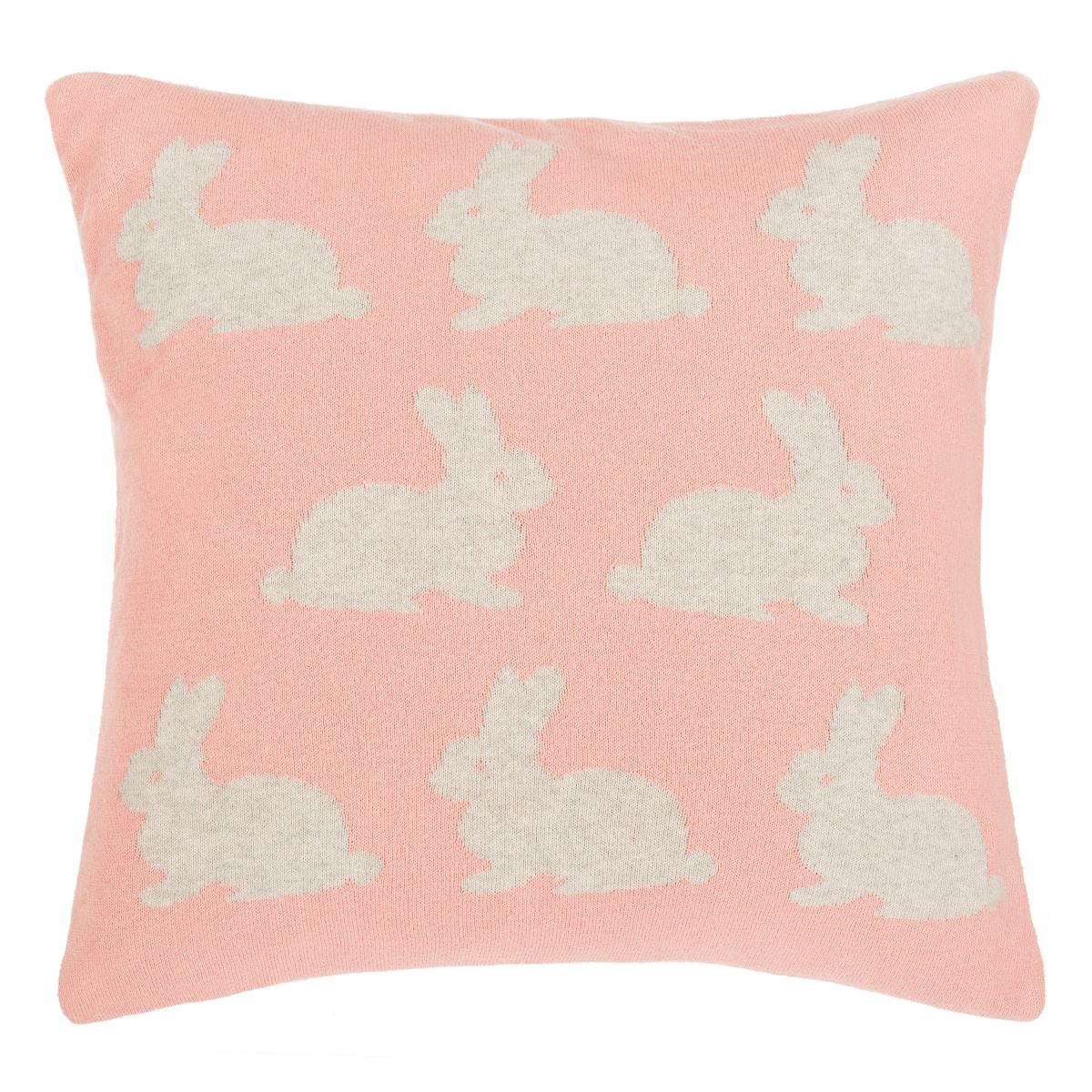Bunny Hop Knit Pillow - Blossom/Vanilla Grey - 20" x 20" - Safavieh | Target
