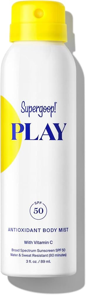 Supergoop! PLAY Antioxidant Body Mist w/ Vitamin C, 3 fl oz - SPF 50 PA++++ Broad Spectrum Sunscr... | Amazon (US)