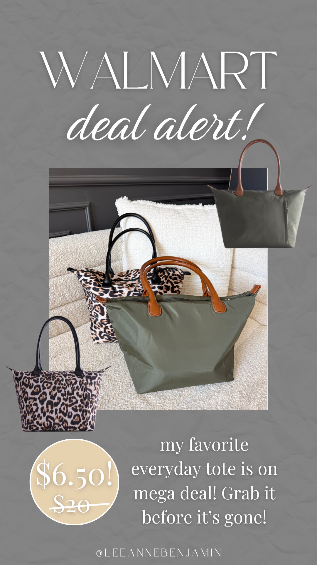 My favorite everyday tote is on mega deal at Walmart! Grab them before they are gone! 

 #LTKootd #LTKOver40 #LTKSaleAlert