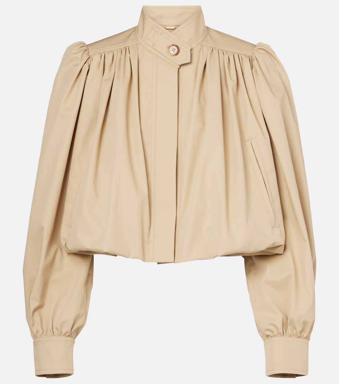 Gathered cotton gabardine jacket | Mytheresa (UK)