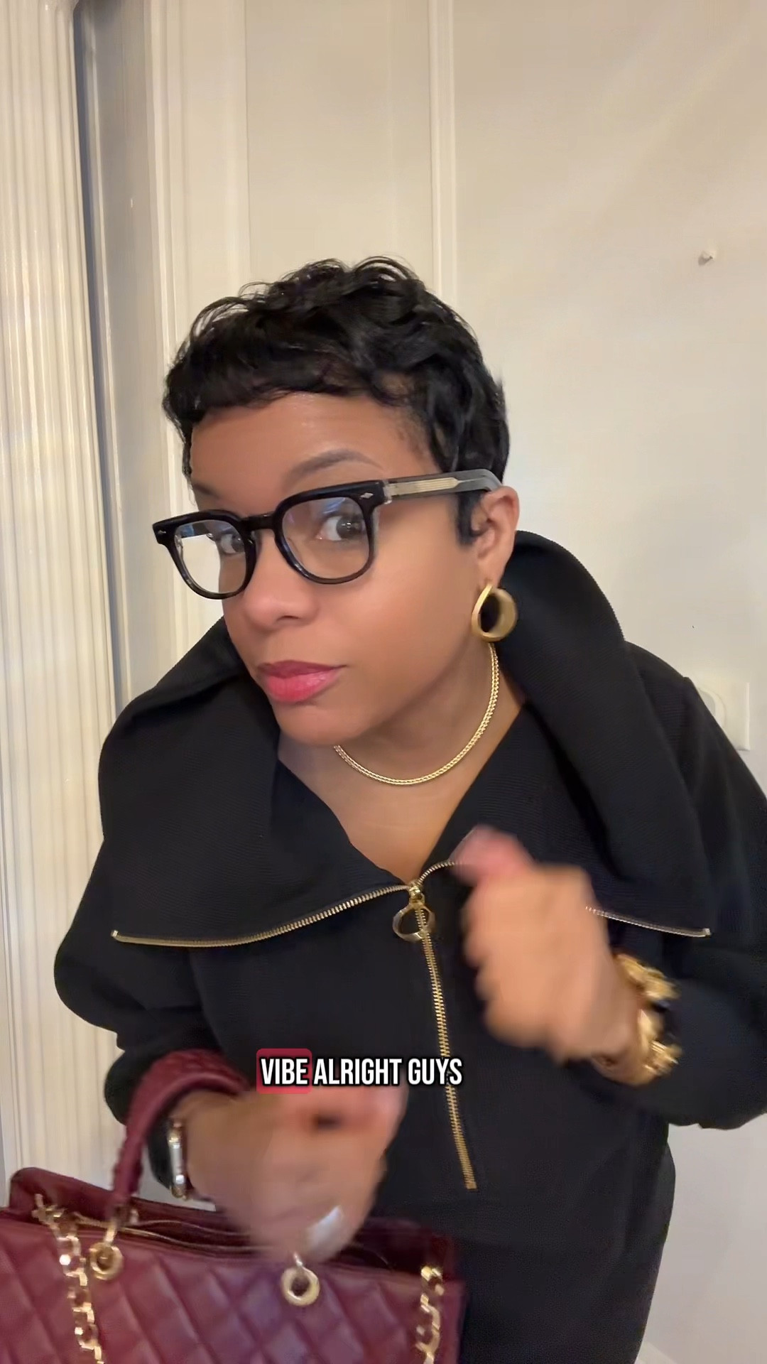 A casual outfit with a black sweater with gold hardware 

#LTKOver40 #LTKMidsize #LTKStyleTip