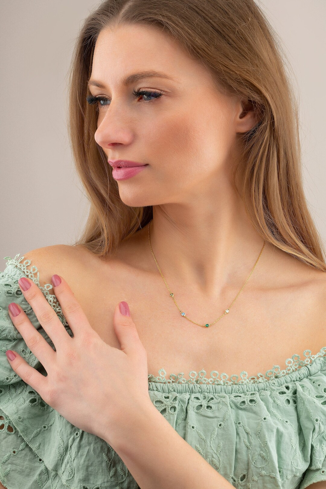 Personalized Birthstone Necklace, Birthstone Jewellery, Family Birthstone Necklace, Mothers Day G... | Etsy (US)