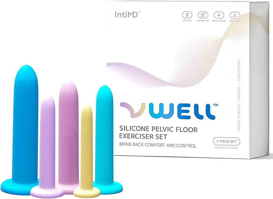Silicone Pelvic Floor Muscle Dilator Exerciser Trainer Set by VWELL (Complete 5 Kit System) | Amazon (US)