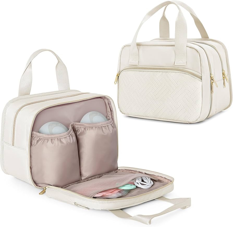 Fasrom Wearable Breast Pump Bag with Cooler Compatible with Momcozy, Medela and Elvie Pumps, Port... | Amazon (US)