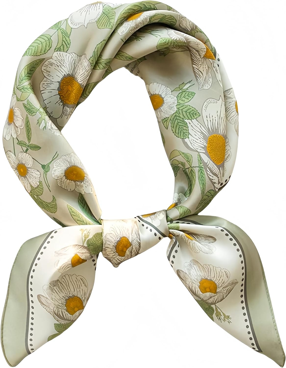 MINIDORA Satin Scarves for Women 27.5 × 27.5 inches Medium Square Elegant Silk Feeling Head Scarf | Amazon (US)