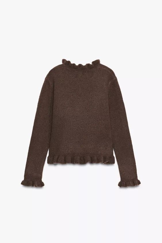 RUFFLED KNIT SWEATER | Zara US