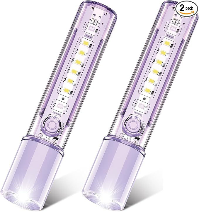 VAVOFO Purple LED EDC Flashlight - USB-C Rechargeable, Waterproof, Zoom Focus, 3 Modes, Red & Blu... | Amazon (US)