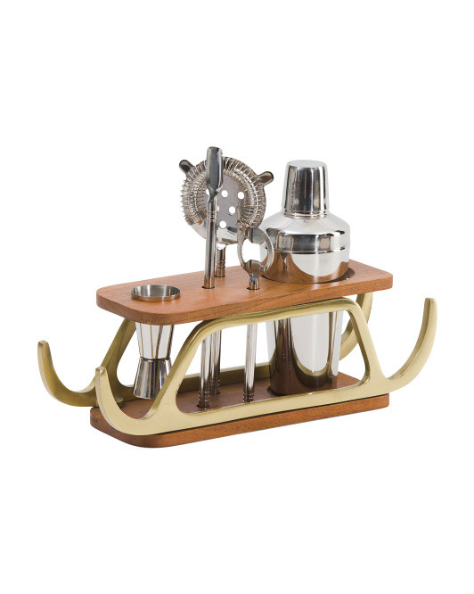 6pc Stainless Steel Bar Tool Sleigh Set | TJ Maxx