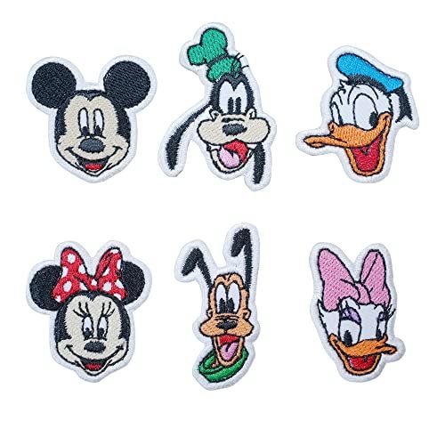 Octory 6 PCS Mini Set Cute Cartoon Mickey Iron On Patch for Clothing Saw On/Iron On Embroidered P... | Amazon (CA)