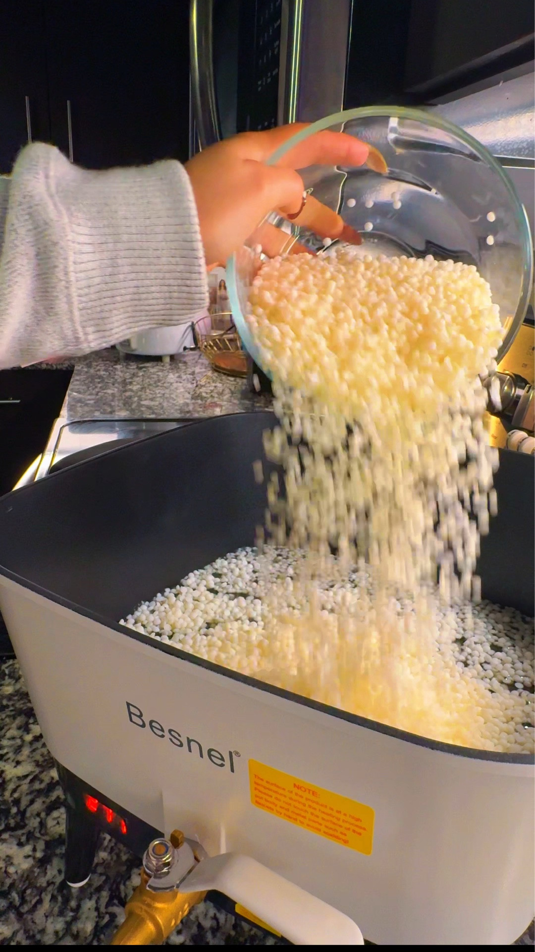 BESNEL Wax Melter for Candle Making, 8Qts Candle Wax Melting Pot with Spout for Soy Wax Soap Base, Electric Wax Melter for Candle Making with Temp Control, Easy Pour,Non-Stick

✨Excellent Wax Melter For Candle Making - Real 8 Qts/7.6L capacity wax melter holds up to 12 Lbs soy melted wax! And with upgrade materials non stick coating for easy cleaning,inside the package, a spoon is included as a gift to facilitate better melting of soy wax.
✨Free Temperature Setting - 37-149℃/100-300℉ can be set freely.Different temperature range options can meet different wax melting points, such assoy wax, paraffin, coconut, beeswax, ice wax, and soap base.
✨Real Time Temperature Monitoring - The pot has an electronic display screen, which can monitor the temperature we set and the temperature change of the machine in real time.
✨Easy Pouring Technologe - Electric melting wax machine, brass faucet, specially designed, convenient wax oil release.And the faucet position is low, can as far as possible to release all the candle liquid, reduce the loss.
✨Safe Use-In case of failure to reach the set temperature value, the heating will commence. After reaching the set temperature value, power failure for heat preservation will arise.



#LTKHoliday #LTKFindsUnder100 #LTKGiftGuide