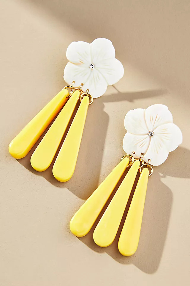 Floral Resin Drop Earrings | Anthropologie (US)