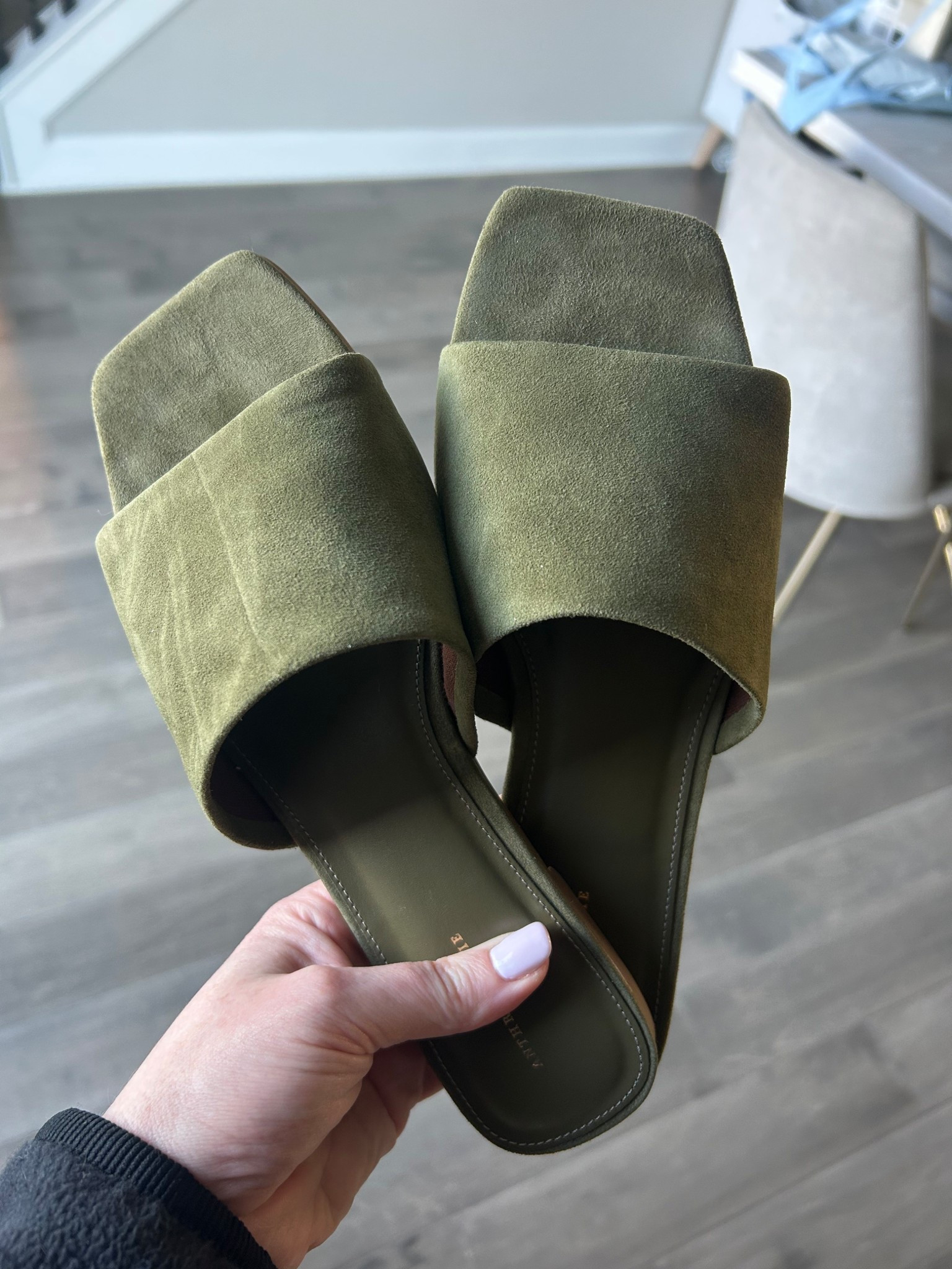 Green suede sandals - run tts 
Perfect pop of neutral color for any outfit! 
Spring shoe must have!

#LTKspringtrends #LTKSeasonal #LTKWorkwear