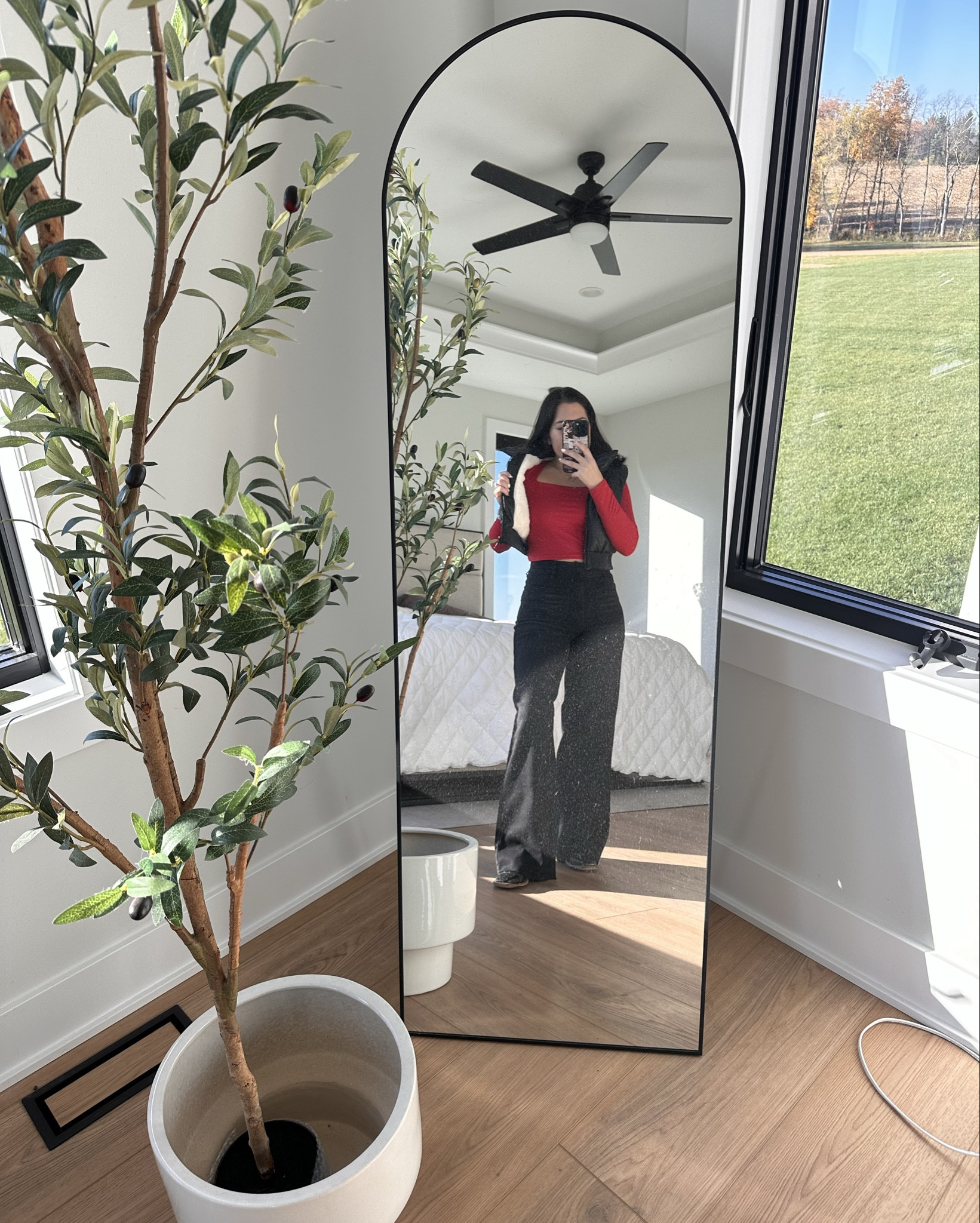 Loving these Taj Maxx finds! Cute little puffer vest with wool on the interior paired with a super soft red long sleeve shirt and black jeans  

#LTKStyleTip #LTKFindsUnder100 #LTKWorkwear