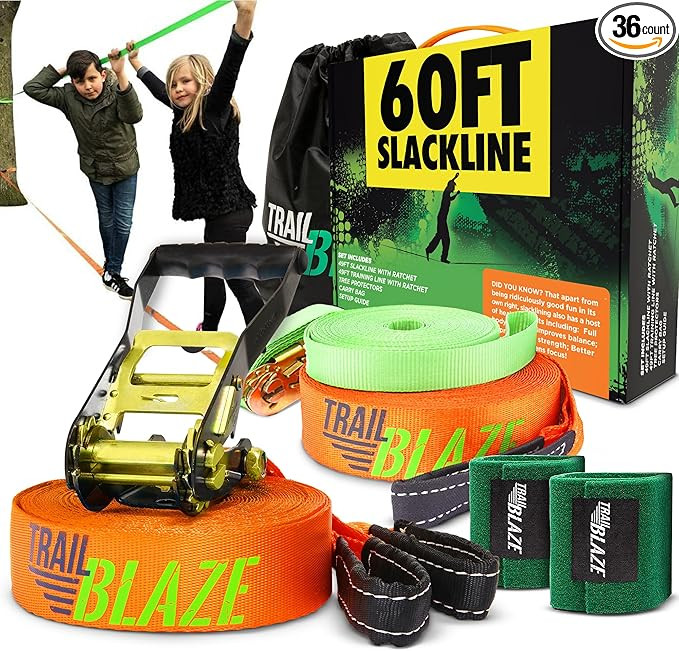 Trailblaze Slackline Kit with Tree Protectors | Backyard Slacklines for Kids and Adults | Beginne... | Amazon (US)