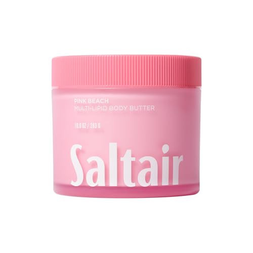Saltair Multi-Lipid Body Butter – Hydrating 24-Hour Moisture – Body Cream for Soft Skin & Barrier Support – Ceramides, Coconut Oil & Shea Butter for Dry Skin Care – Pink Beach 10oz | Amazon (US)