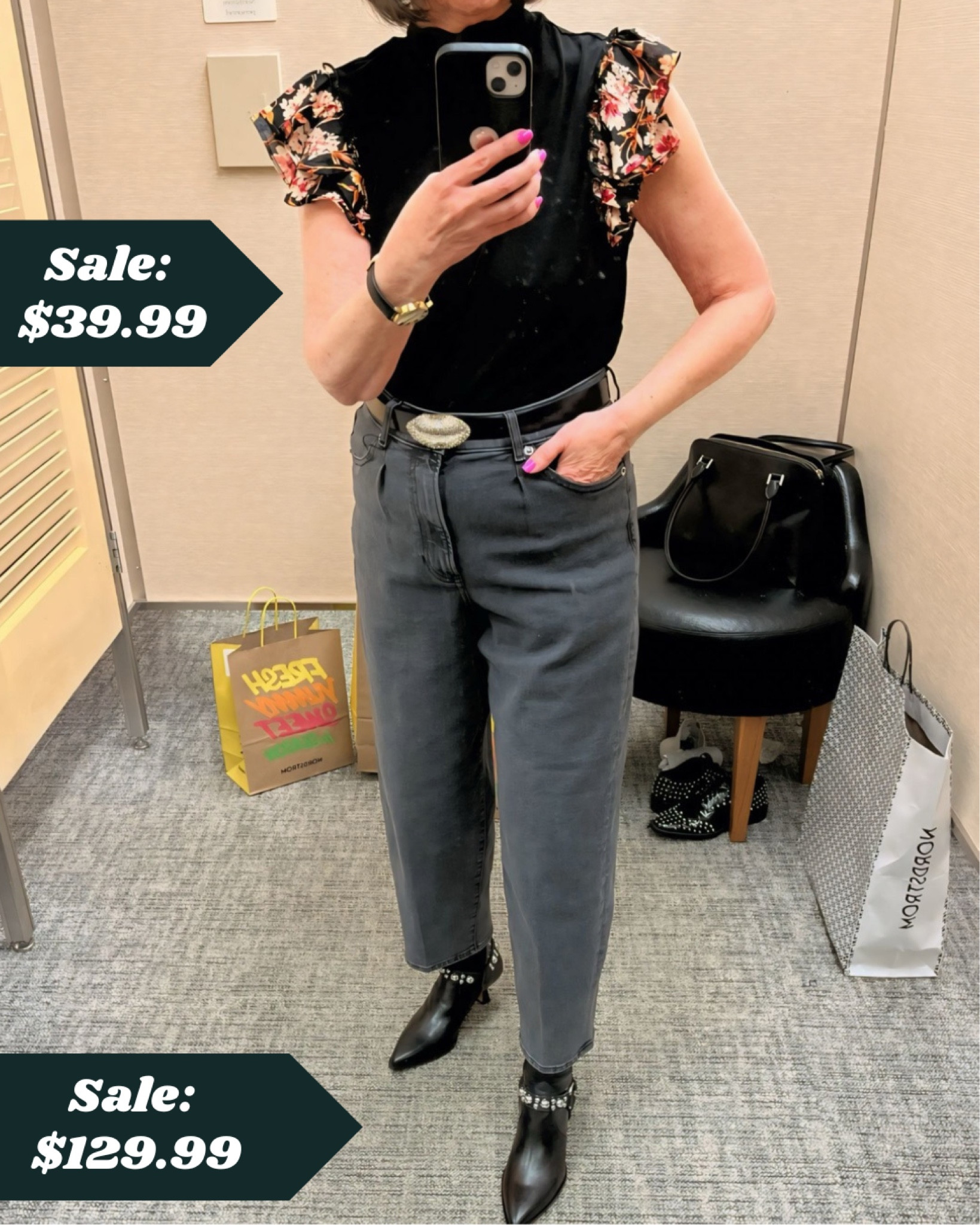 Love the Floral Ruffle sleeves 
A top I can wear now in a heat wave ☀️🔥
And check out the chains on these Moto Booties (Had to have them)
Wearing a size Small 
Nordstrom- NSale - Country Concert Outfit - Travel Outfit - SALE - Anniversary Sale 


Follow my shop @fashionistanyc on the @shop.LTK app to shop this post and get my exclusive app-only content!

#liketkit #LTKShoeCrush #LTKSaleAlert #LTKxNSale
@shop.ltk
https://liketk.it/4LG5e