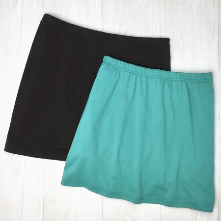 Women s Scooter Skirt - Black and Turquoise - Set of 2 - Small | Walmart (US)