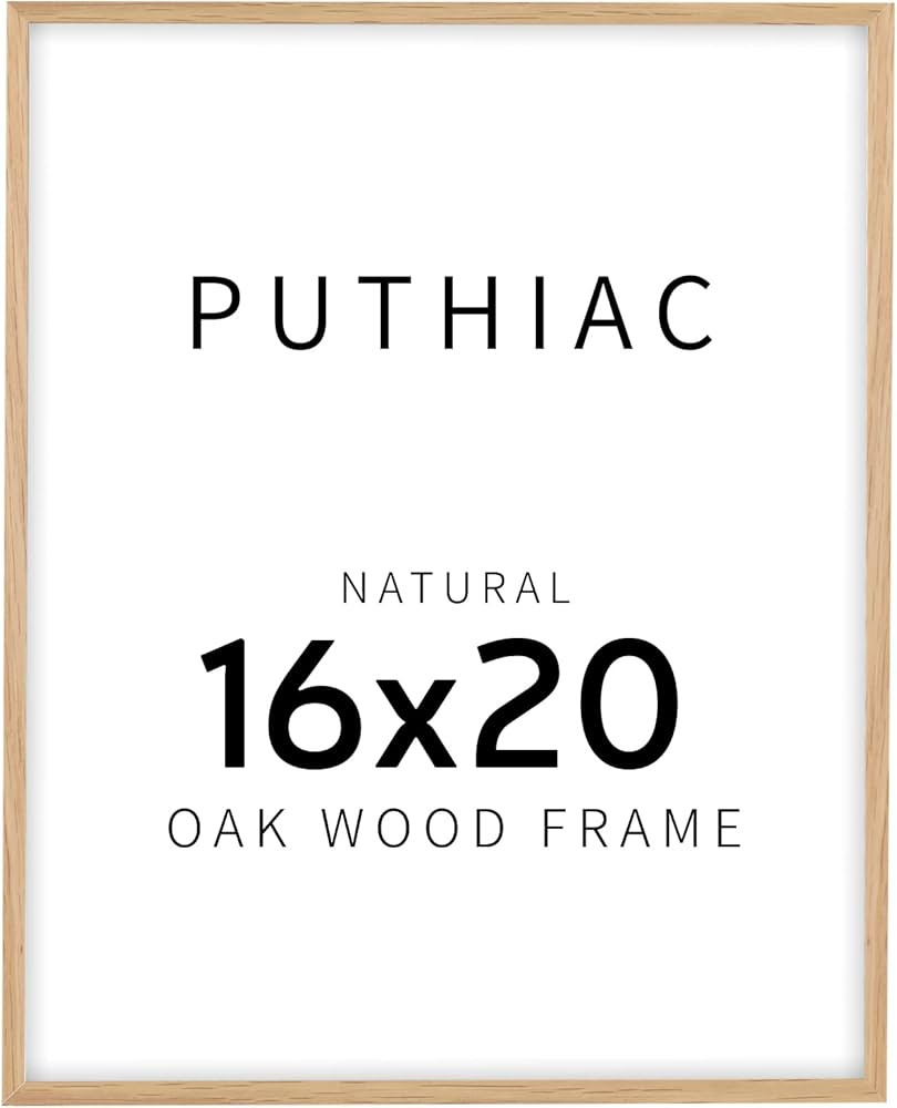 16x20 Picture Frames for Wall - Minimalist 16x20 Oak Wood Frames, 16"x20" Picture Frame Wood, Nat... | Amazon (US)