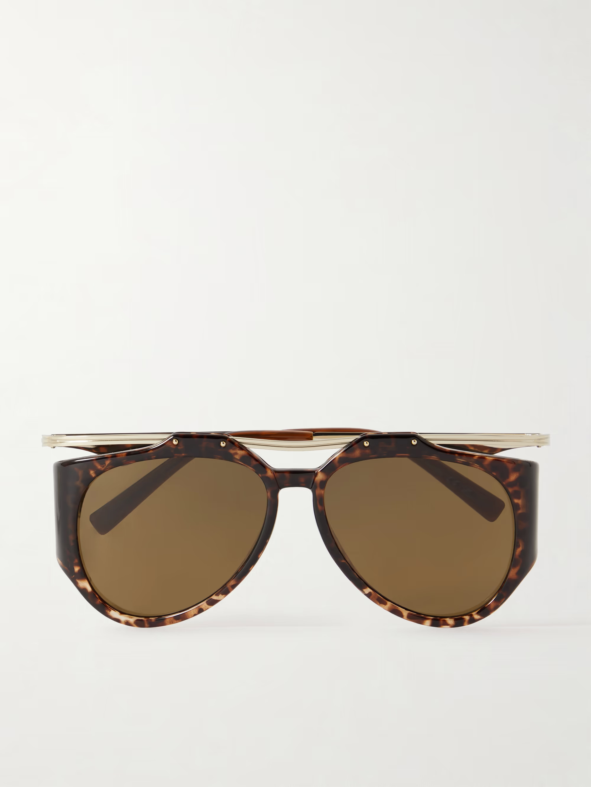 Amelia aviator-style tortoiseshell acetate and gold-tone sunglasses | NET-A-PORTER (UK & EU)