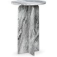 Signature Design by Ashley Keithwell Contemporary Marble Top Accent Table, Gray | Amazon (US)